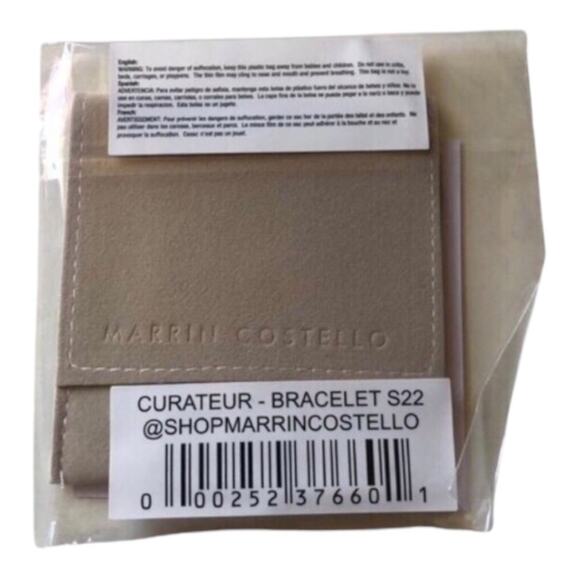 Marrin Costello NIP 14K Gold Plated Sterling Silver White Topaz Soleil Bracelet - Picture 8 of 11